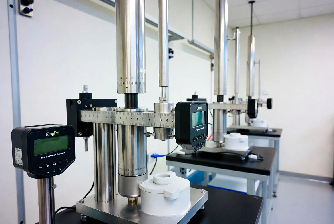 KingPo IEC 60309 compliance gauges undergoing precision calibration in professional lab.