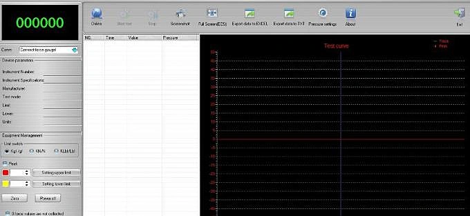 The force sensor can be connected to a computer to display curves