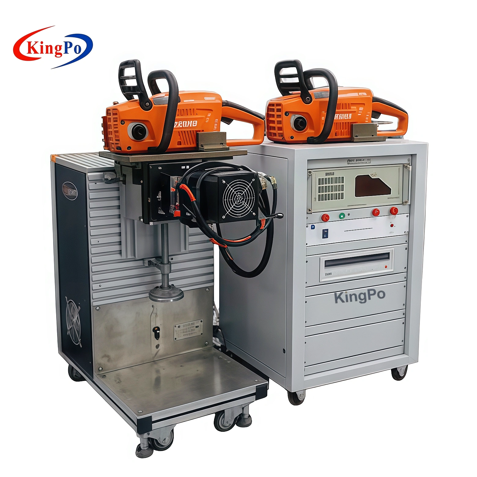 Electric Motor Test Stand โ KingPo Hysteresis Brake and Constant Current Source for Electric Chain Saw Motor Endurance Testing