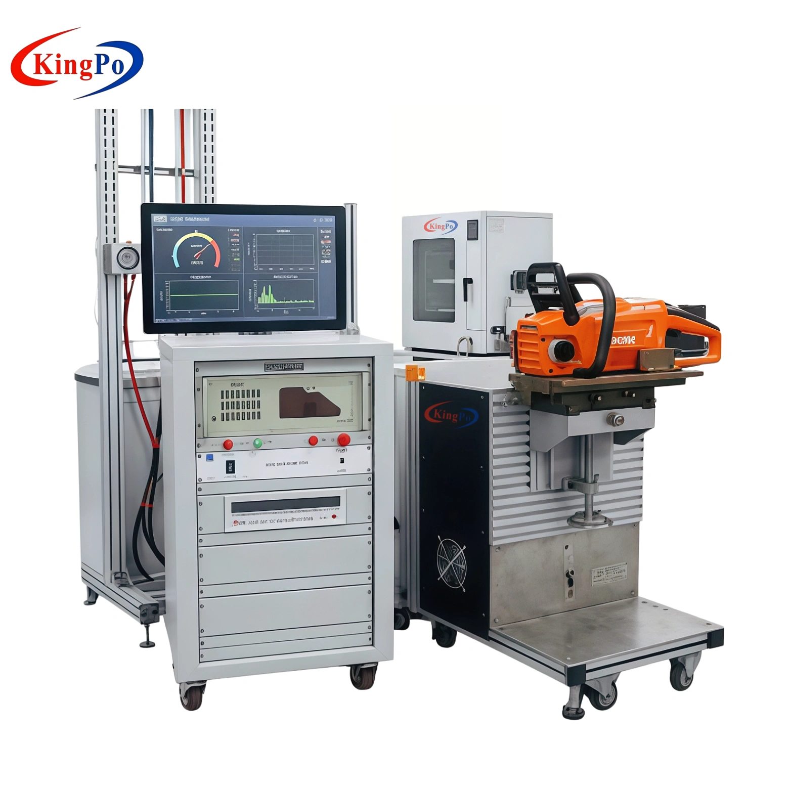Electric Motor Test Stand โ KingPo 5-Station Power Tool Motor Endurance Test Bench for Electric Chain Saw Life Testing
