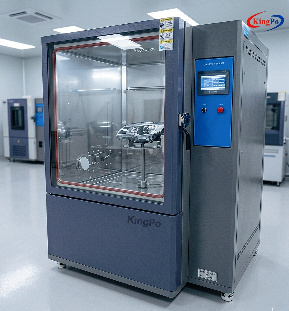 Rain Test Spray Head – KingPo JIS D0203 Rain Spray Test Chamber Performing R1/R2/S1/S2 Waterproof Tests on Automotive Components