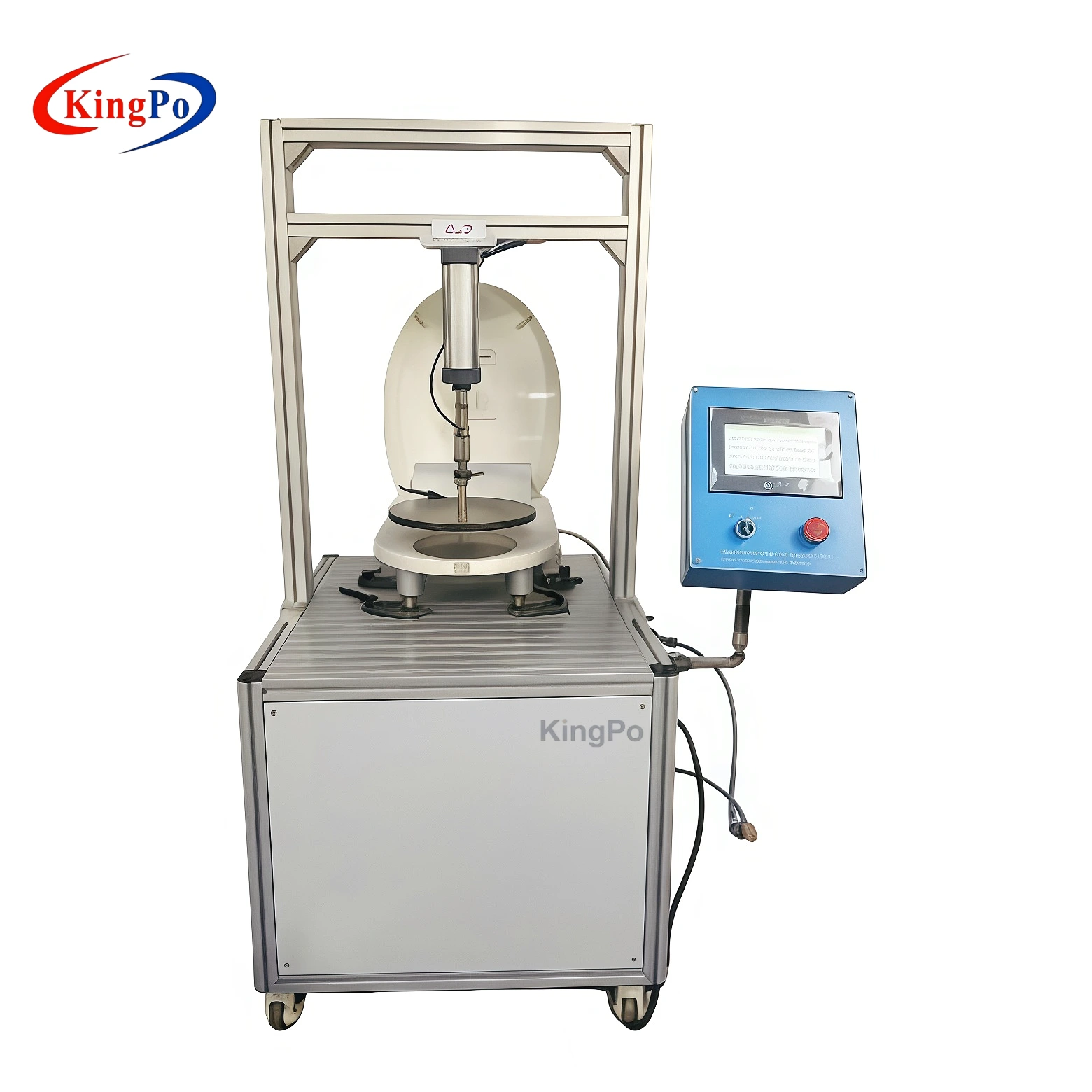 Toilet Seat Endurance Test Apparatus – KingPo Front View of IEC 60335-2-84 1250N Endurance Test Equipment for Toilet Seats