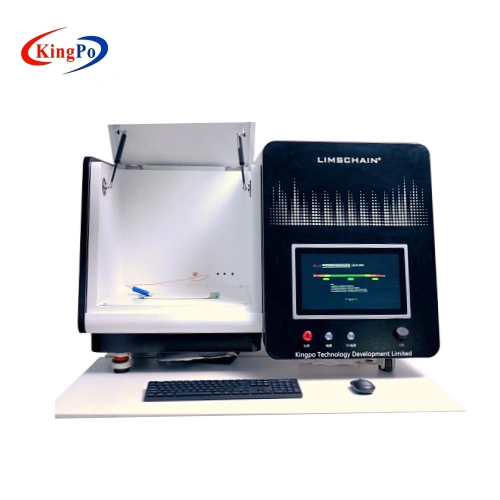 IEC 60601-2-2 neutral electrode temperature rise test system with open test chamber and control unit