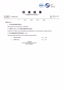 KP-1065S Pulse Voltage Generator Calibration Certificate