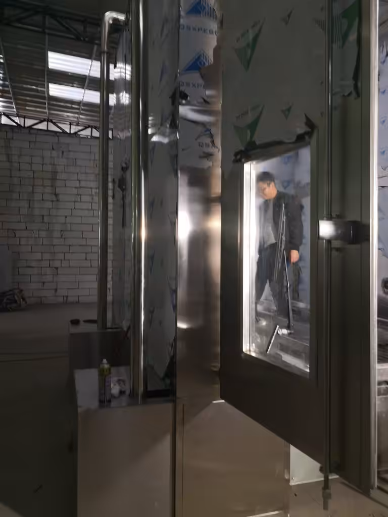 KingPo dust test chamber using portland cement and compressed air for SAE J575 testing