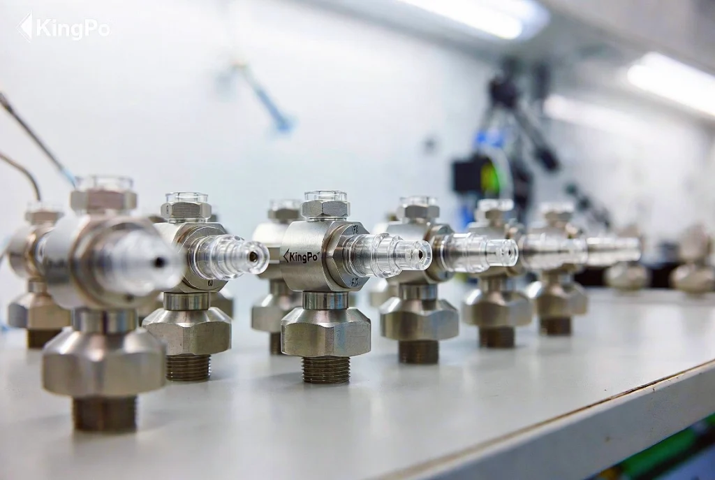 ISO 80369-7 Luer Connector Reference Gauge in clean professional medical testing laboratory.
