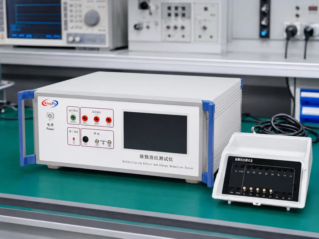 Medical electrical safety testing equipment for defibrillation effect and energy reduction testing
