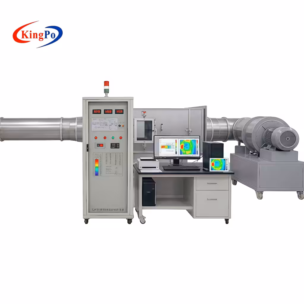 range hood airflow measurement test system with airflow duct and centrifugal fan