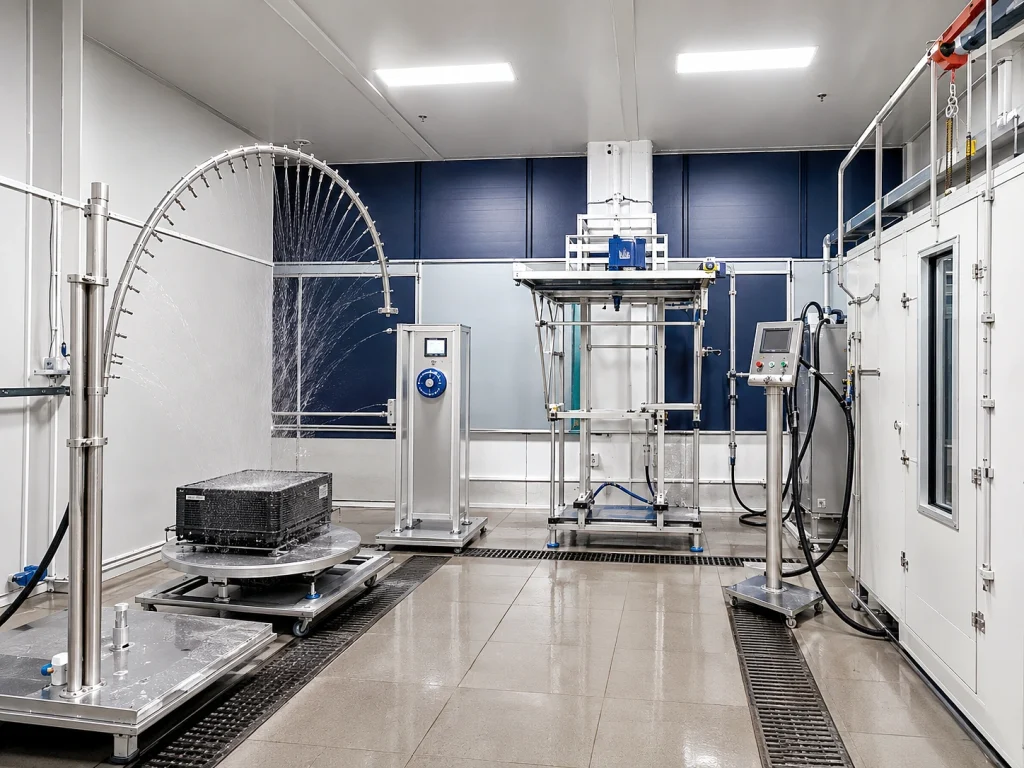 Why Laboratories Choose KingPo for IEC and ISO Testing Equipment 3 IP water ingress testing laboratory for IEC 60529 spray and water jet testing