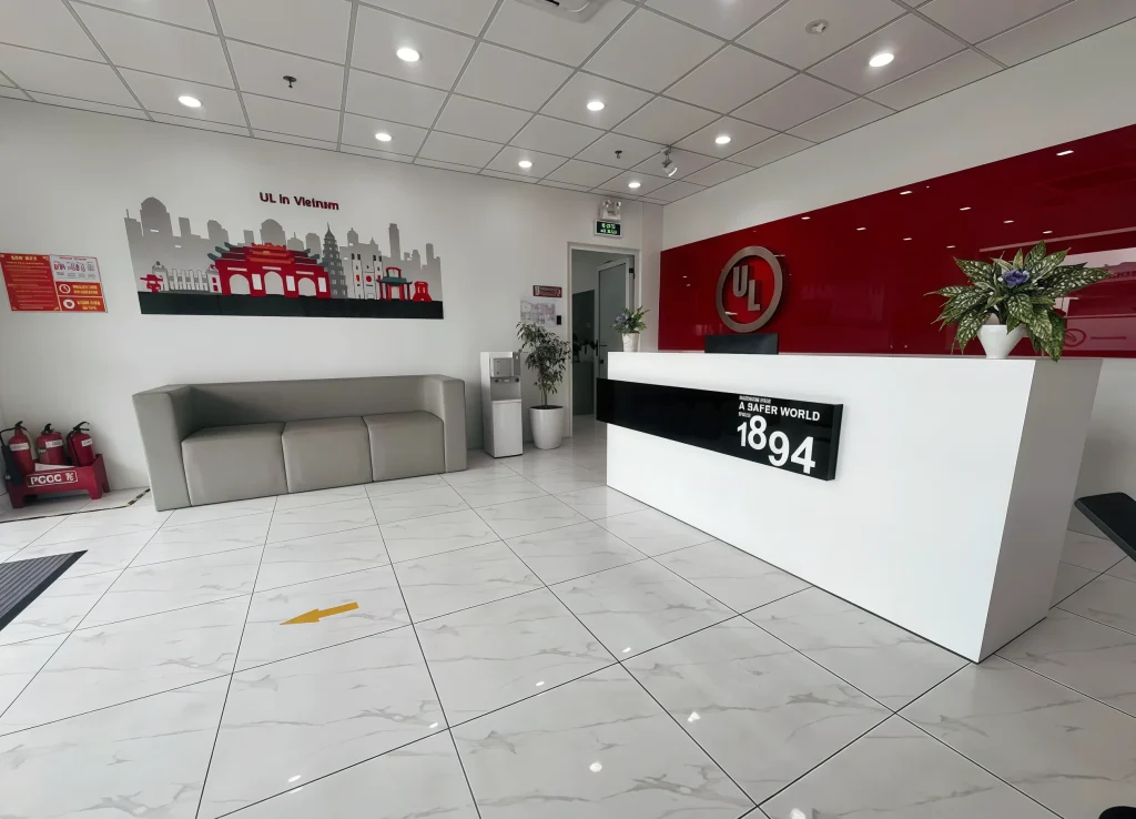 KingPo UL Vietnam IEC 60335 test equipment delivery - UL Solutions laboratory reception area in Hai Duong