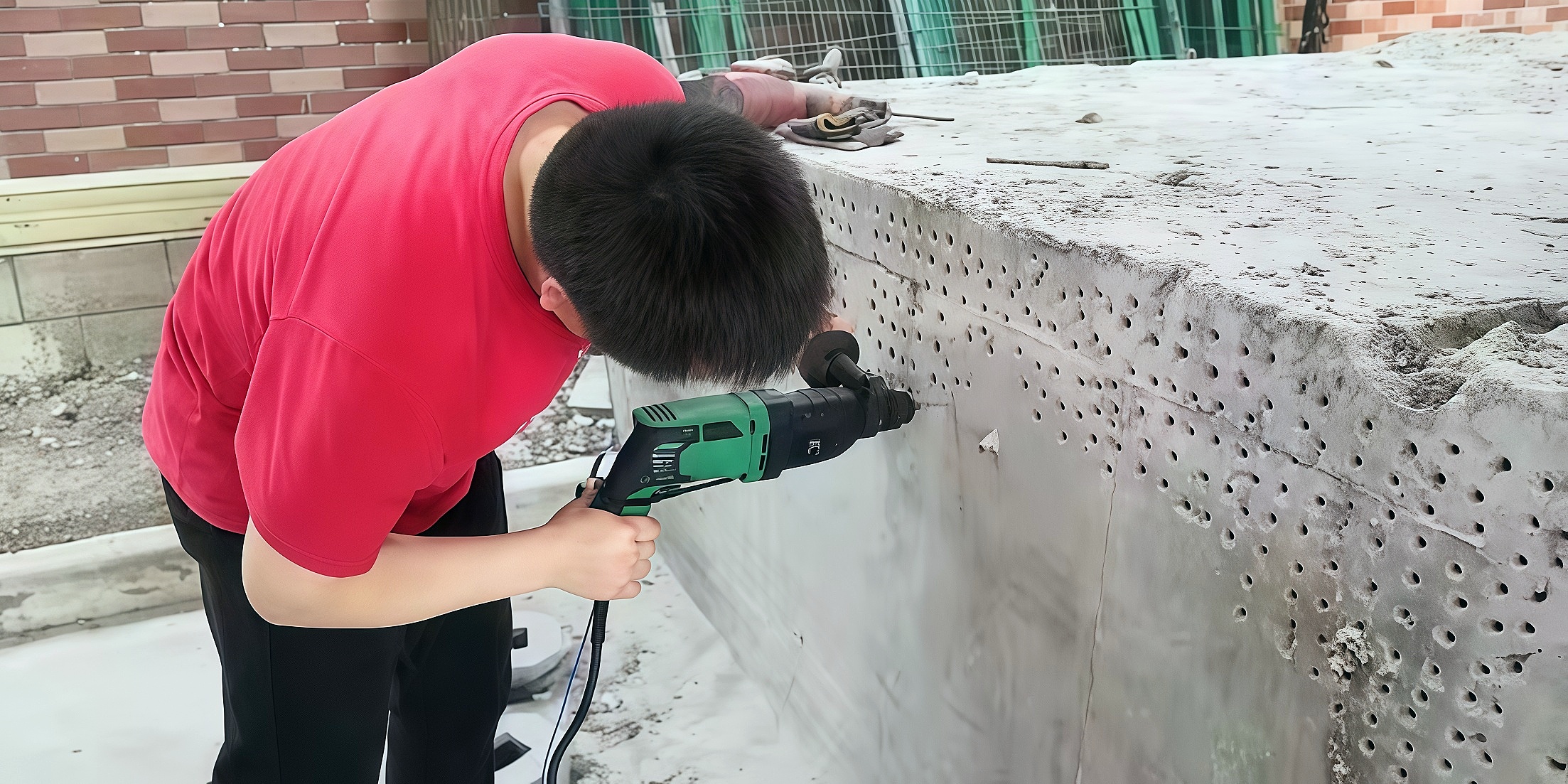 Precision ICP accelerometer mounting on power tool handle for IEC 60745 Abrasion Resistance Test Machine validation