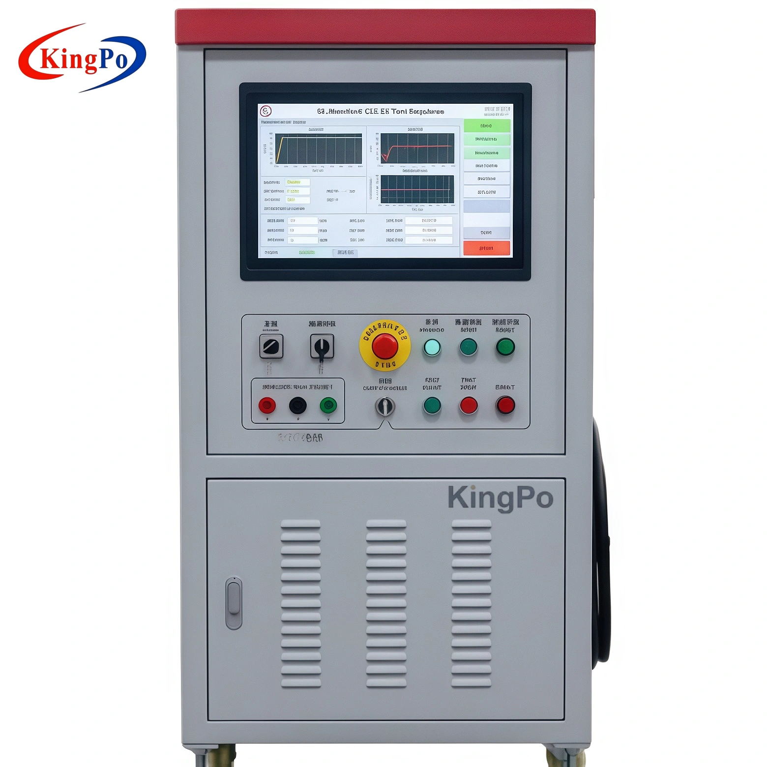 UL EV Charger Test System – KingPo Fully Automated Comprehensive Tester for GB/EU/UL Compliant AC Vehicle Charging Guns with QR Code Traceability