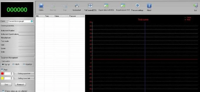 The force sensor can be connected to a computer to display curves