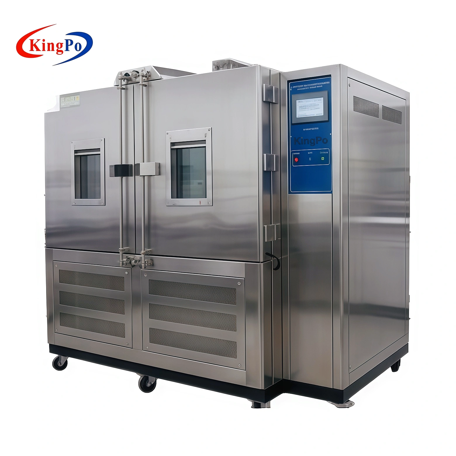 Oxidation of Aldehydes and Ketones Test Chamber Control Panel โ KingPo PLC Touchscreen with Real-Time Temperature and Air Cleanliness Monitoring