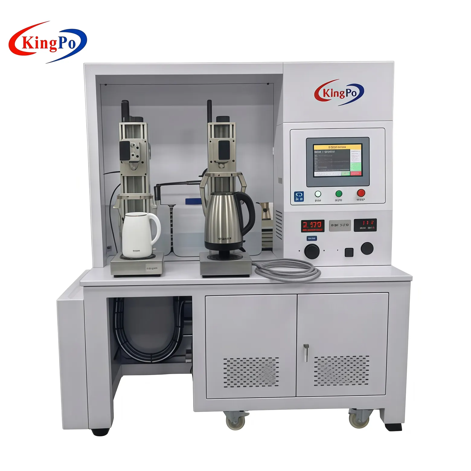 Cordless Kettle Insertion Withdrawal Tester – KingPo IEC 60335-2-15 Clause 22.103 Base Contact Endurance Test Equipment for Kettle Manufacturers