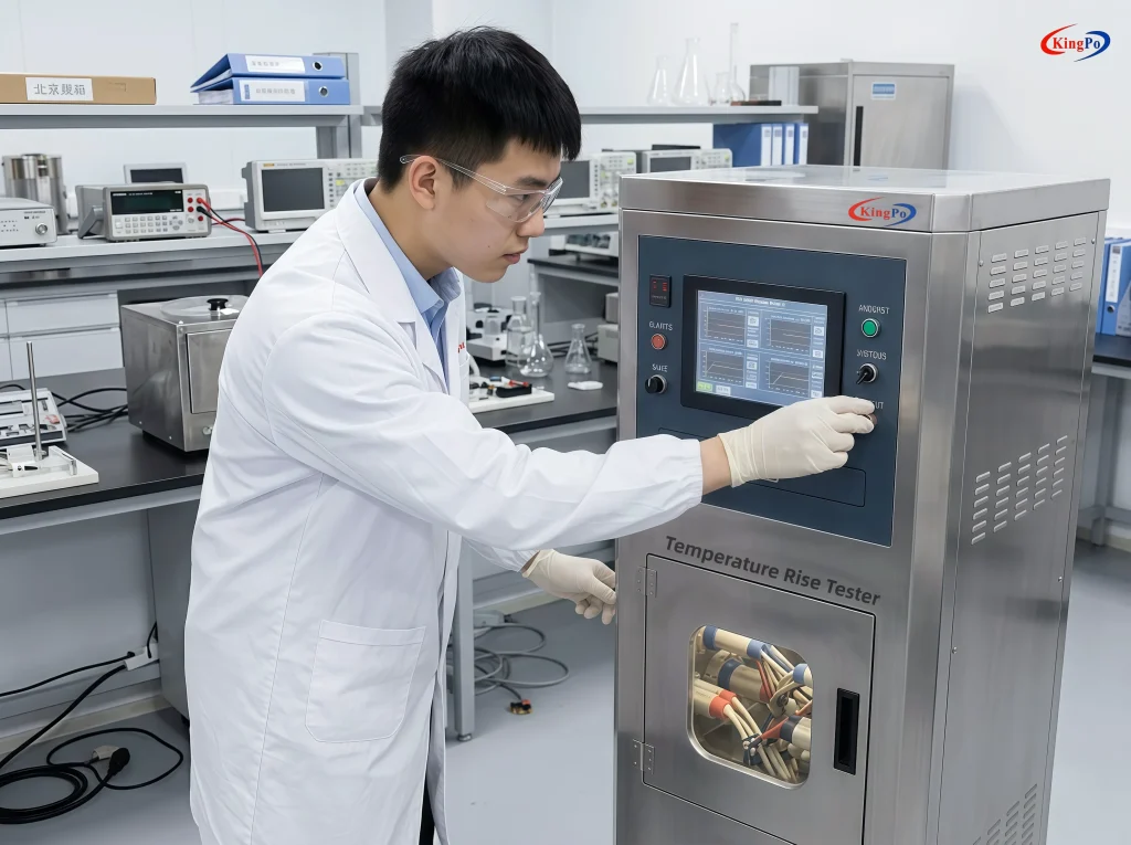 High Voltage Current Carrying Test System – Application in Implantable Device Lab