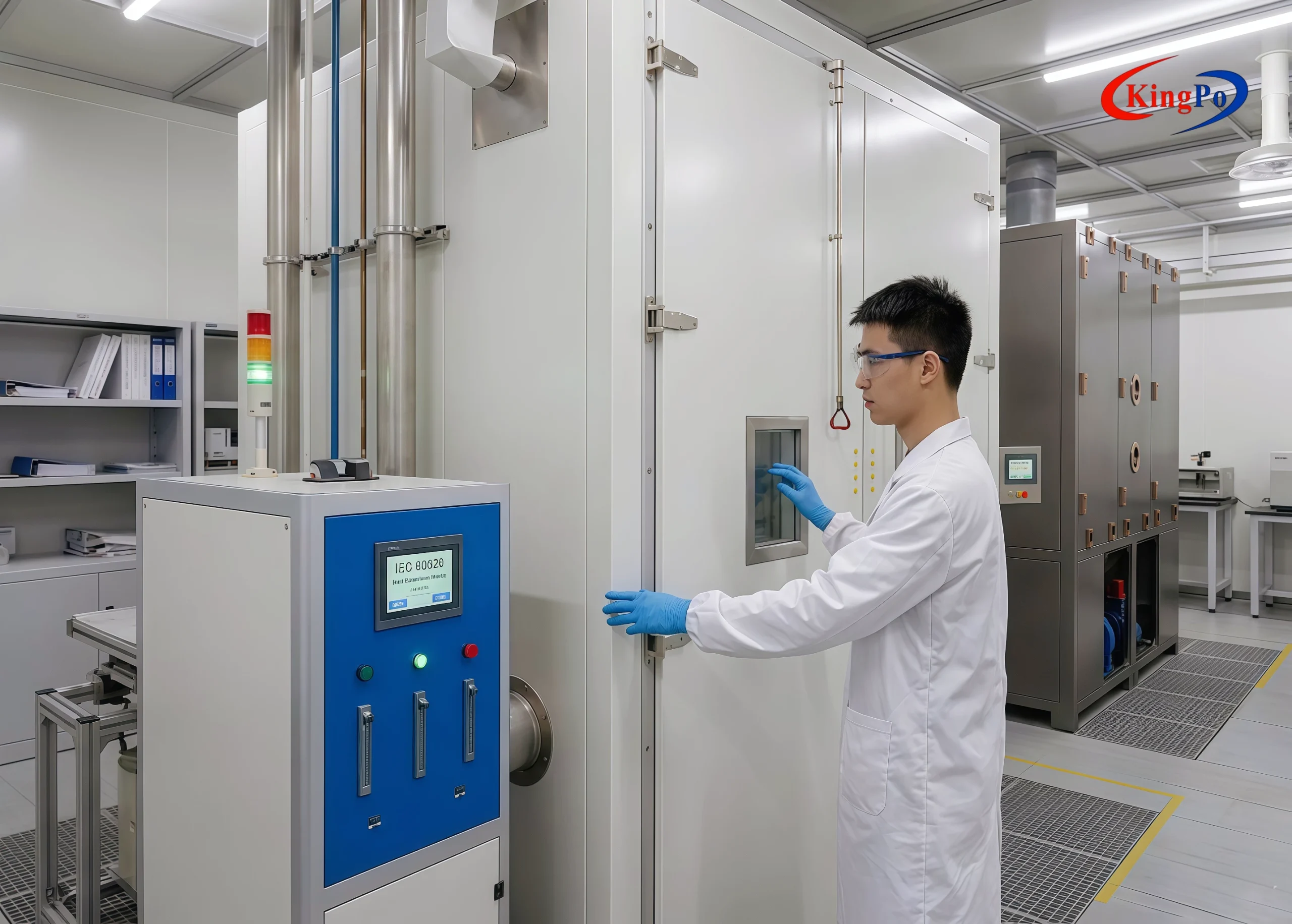 IEC 60529 Dust Test Chamber โ KingPo Laboratory Application for Electrical Enclosure Dust Proof Testing