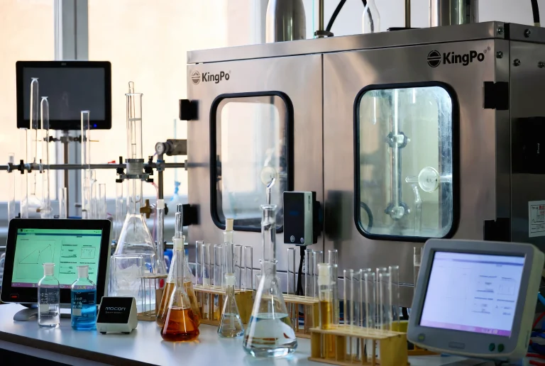 Oxidation of Aldehydes Test Chamber in professional chemistry laboratory with glassware and instruments