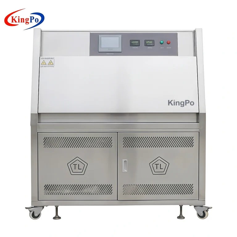 UV Test Chambers Control Panel – KingPo 7-inch Color LCD Touchscreen with Real-Time Temperature, Humidity and Irradiance Monitoring for UV Aging Resistance Testing