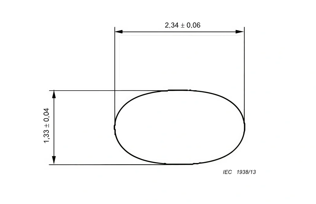 Figure 8 โ Fan jet nozzle resulting dimensions of spraying hole for checking purpose