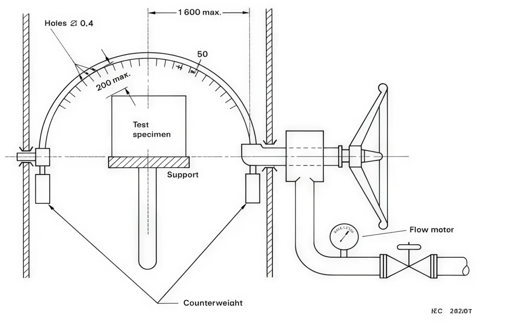 IPX3 Oscillating Tube Test Chamber size