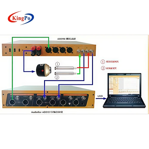 KingPo Audio Analyzer control panel and interface for one-click capacitive microphone test