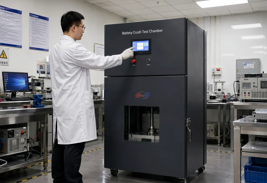 Battery Crush Test Chamber for UN38.3 Lithium Battery Safety Testing