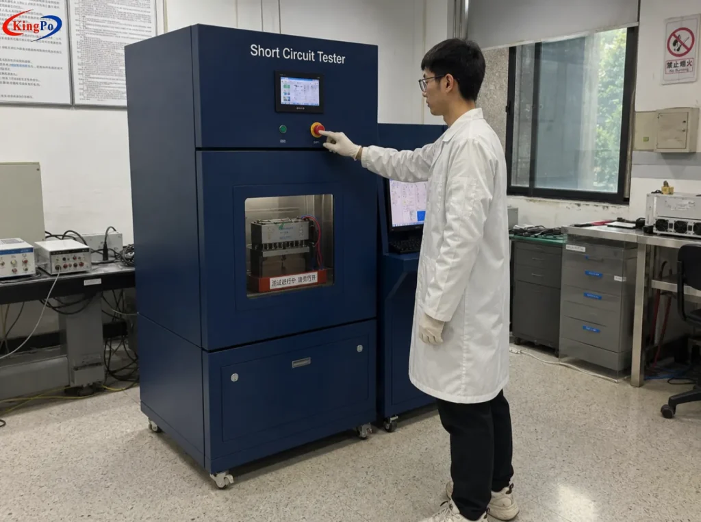 Laboratory Setup of EV Battery Pack Short Circuit Tester 16000A System – KingPo