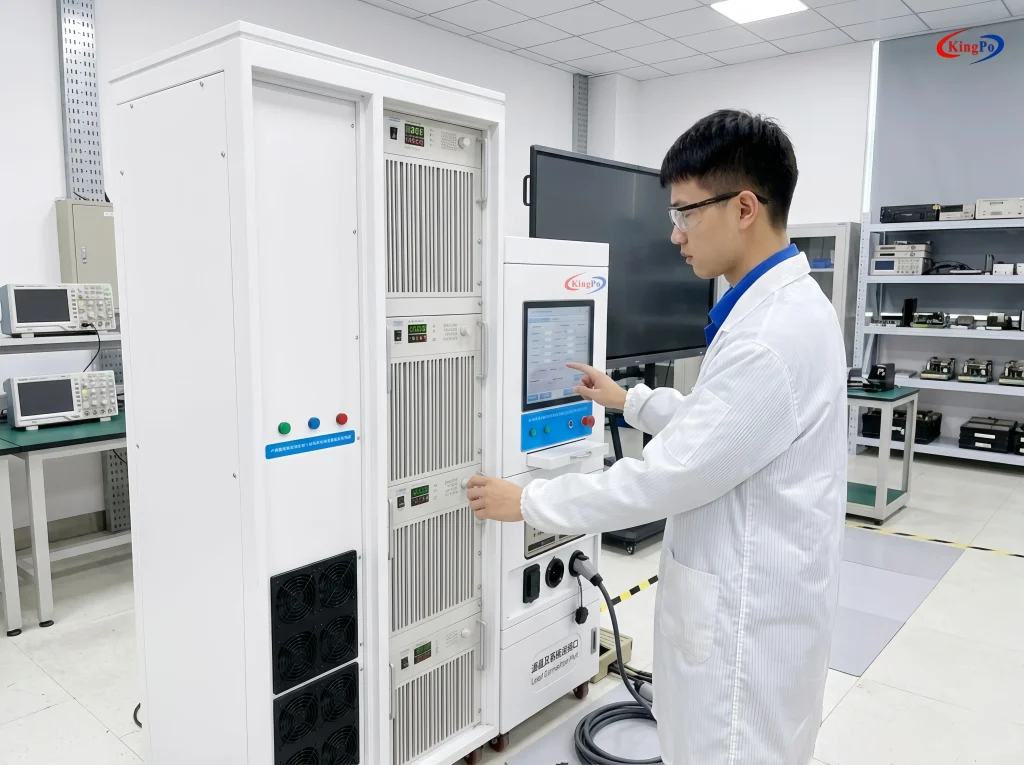 Laboratory Setup of EV Charging Connector High Current Temperature Rise Test System 6500A – KingPo