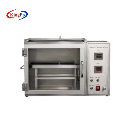 Control panel of FMVSS 302 Horizontal Flammability Tester with automatic ignition