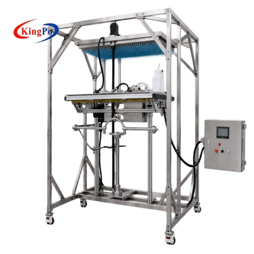 IEC 60529 IPX1 IPX2 drip test chamber in laboratory with medical needle drip array