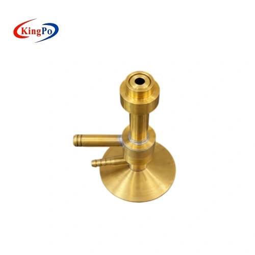 Detailed view of IEC 60695-11-2 Figure A.1 brass burner for 1kW flame testing
