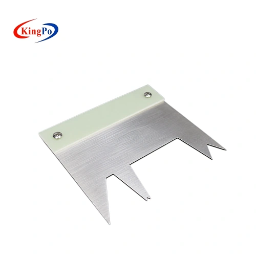 IEC 60695 Flame Height Gauge mounted on base for stable laboratory measurement