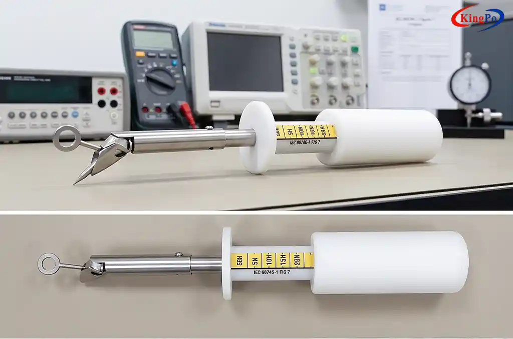 Laboratory testing with IEC 60745-1 Figure 7 Test Fingernail Probe for power tool safety – KingPo
