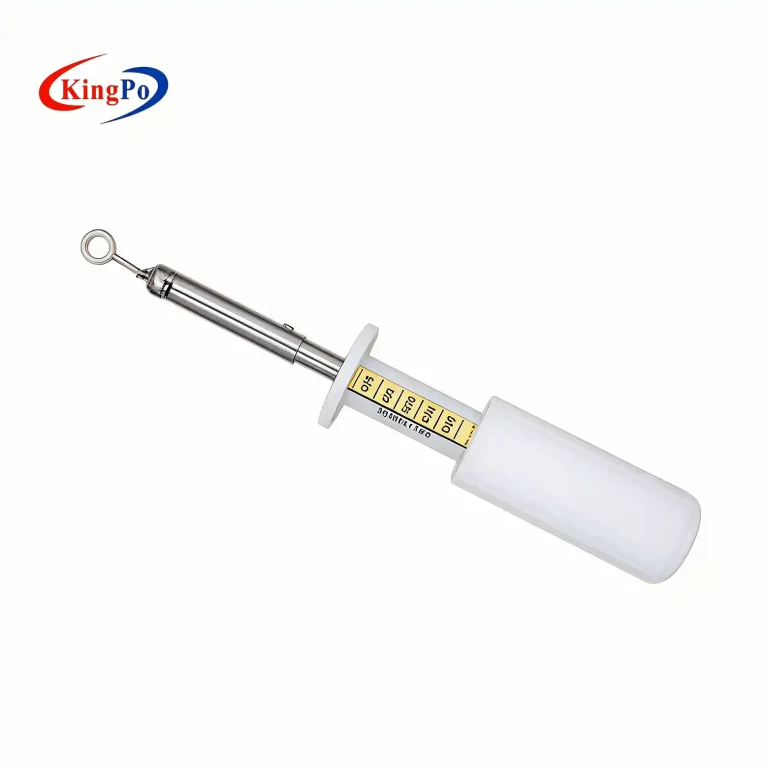 Close-up of hardened stainless steel tip IEC 60745-1 Figure 7 Test Fingernail Probe – KingPo