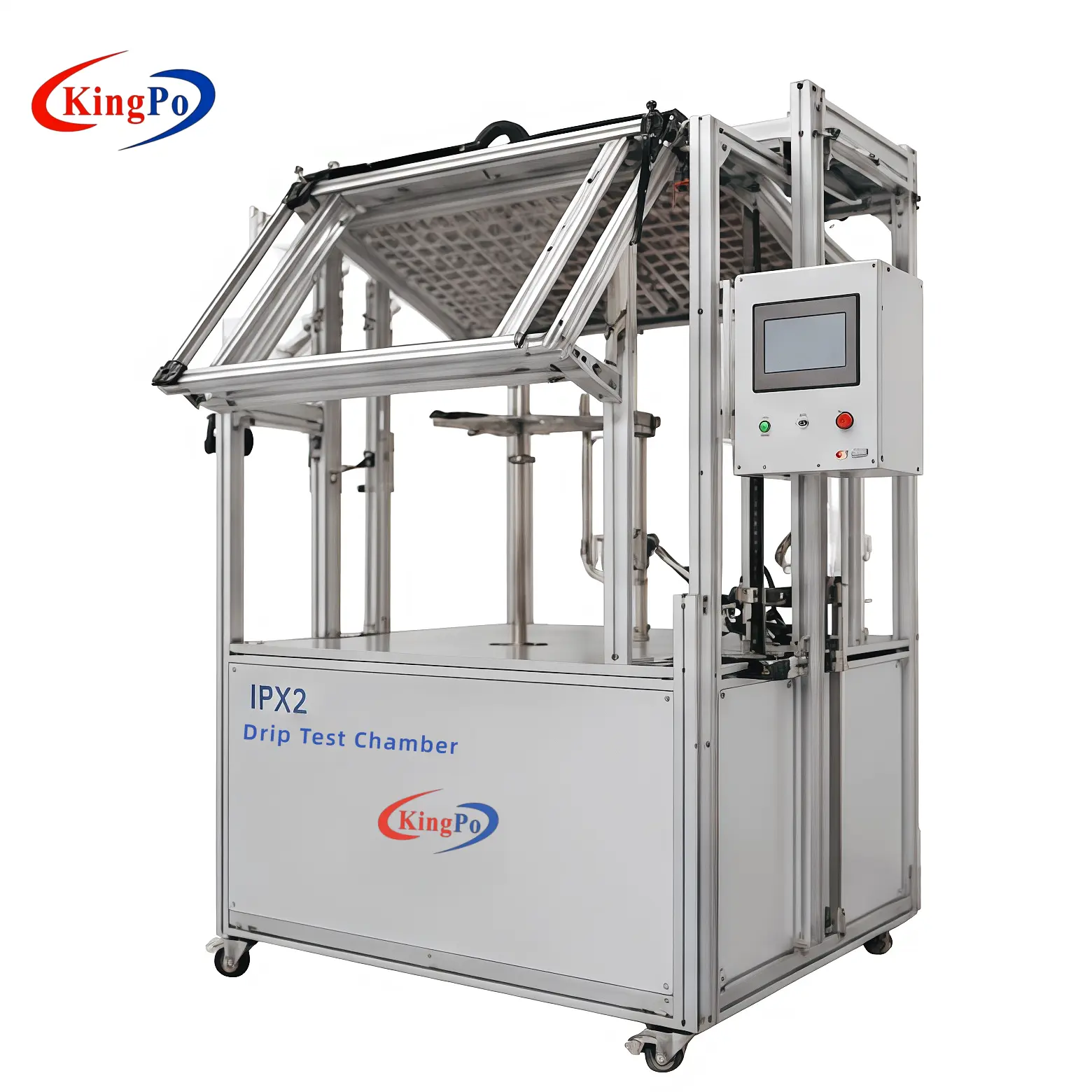 PX2 Inclined Drip Testing Setup with 15ยฐ Tilt Support5ipx2-drip-test-chamber-plc-touchscreen-control.jpgPLC Touchscreen Control Panel of IPX2 Drip Test Chamber6ipx2-drip-test-chamber-testing-process.jpgIPX2 15ยฐ Inclined Drip Testing Process on IPX2 Drip Test Chamber7ipx2-drip-test-chamber-motorized-height-adjustment.jpgMotorized Drip Box Height Adjustment in IPX2 Drip Test Chamber8ipx2-drip-test-chamber-laboratory-setup.jpgLaboratory Setup of IPX2 Drip Test Chamber IEC 60529