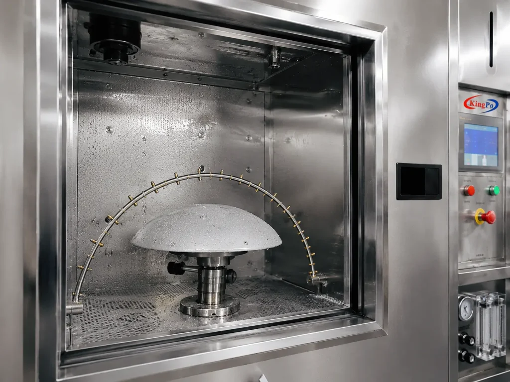 IPX3 Oscillating Tube Rain Spray Testing Process