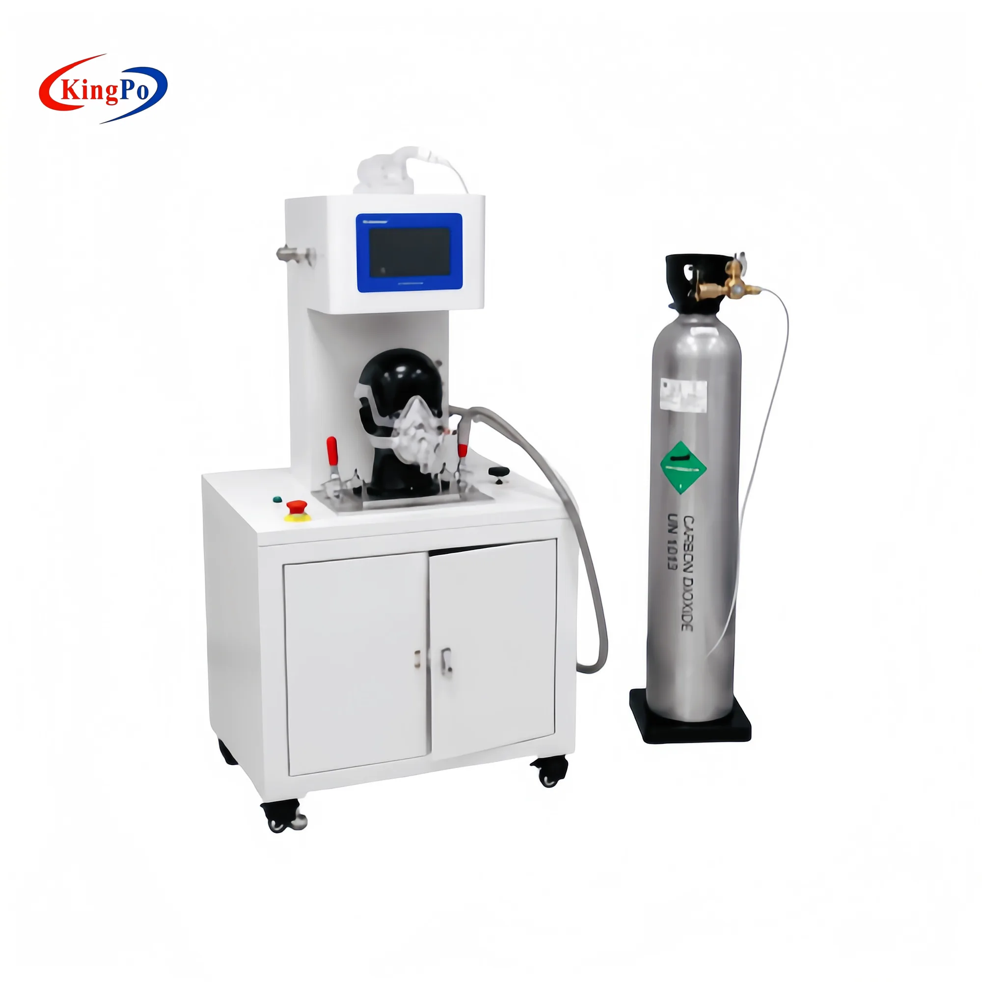 Infrared CO2 Analyzer Close-Up โ ISO 17510:2015 Carbon Dioxide Rebreathing Tester for Respirator Masks