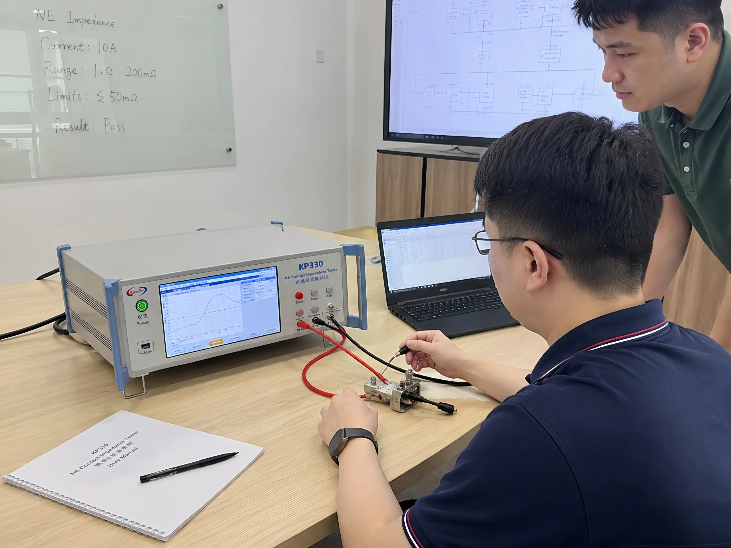 KingPo NE Contact Impedance Tester supports neutral electrode contact impedance testing for IEC 60601-2-2 applications.
