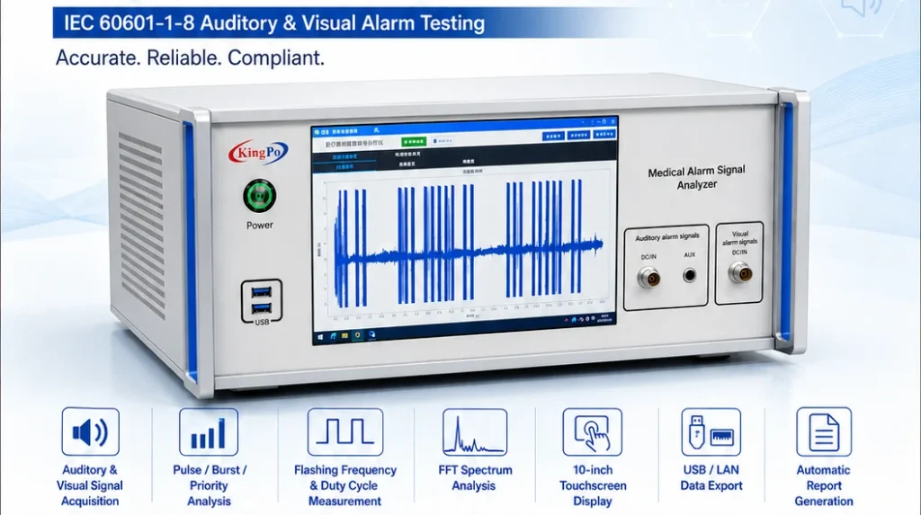 Medical Alarm Signal Analyzer IEC 60601-1-8 Auditory & Visual Alarm Testing