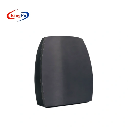 Front view of the IEC 60601-1 body upper-carriage module with foam contact structure for patient support dynamic loading evaluation.