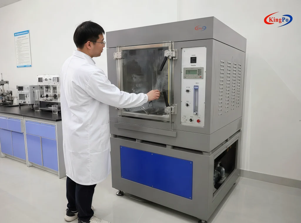 Laboratory setup of IEC 62368 Annex Y.5.5 Dust Test Apparatus for enclosure dust protection