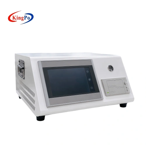 ISO 18250-1 Subatmospheric Pressure Air Leakage Tester front angle view showing touch screen and printer area
