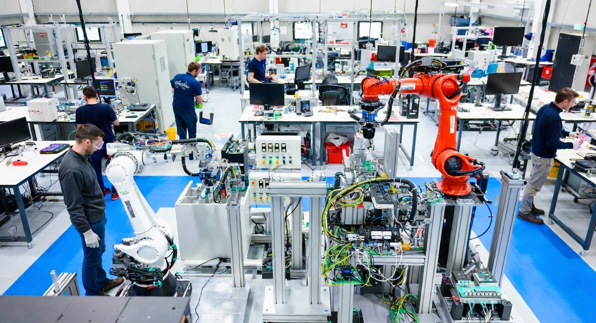 About us 29 KingPo modern industrial robotics testing laboratory with automated research equipment