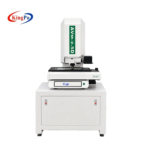 Front view of a semi-automatic vision measuring machine for dimensional inspection of precision components.