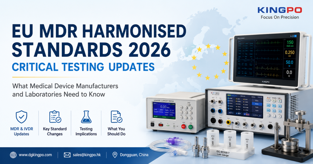 EU MDR harmonised standards 2026 update for medical device testing and KingPo laboratory equipment