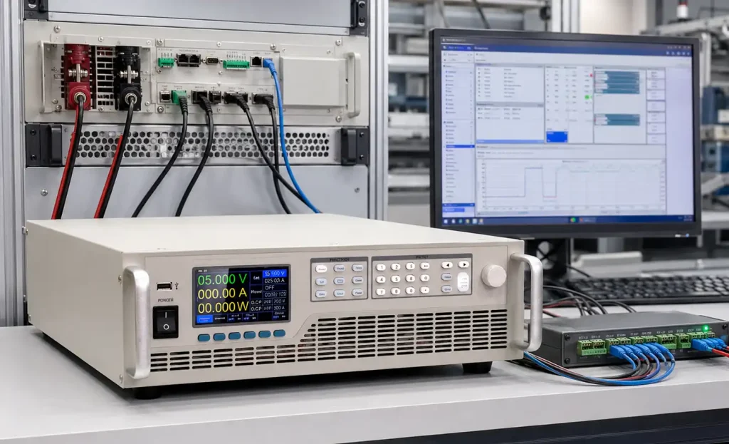 HSW68 programmable DC power supply integrated with automatic test system and remote control interfaces