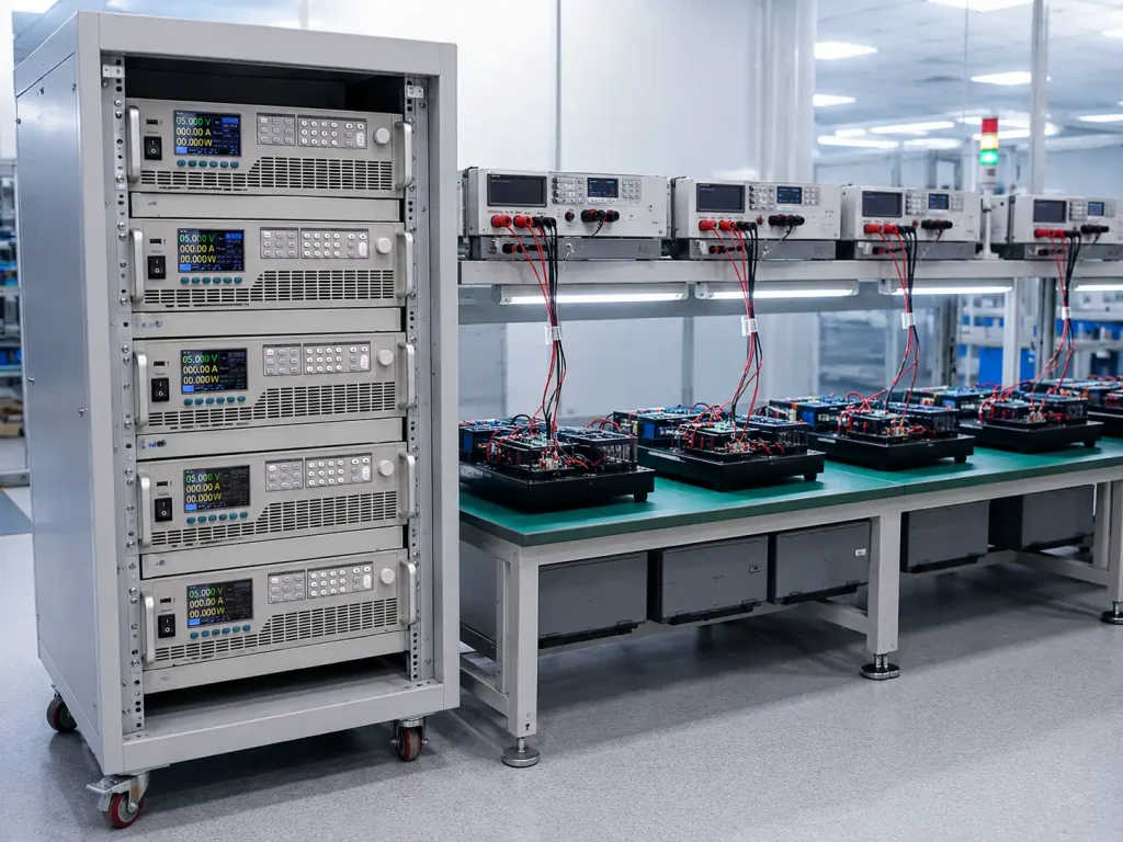 HSW68 programmable DC power supply used in production-line and aging test applications