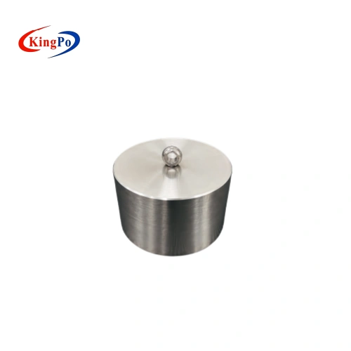 Angle view of the IEC 60335-2-3 Steel Cylinder used for ironing board impact stability testing according to Clause 20.102.