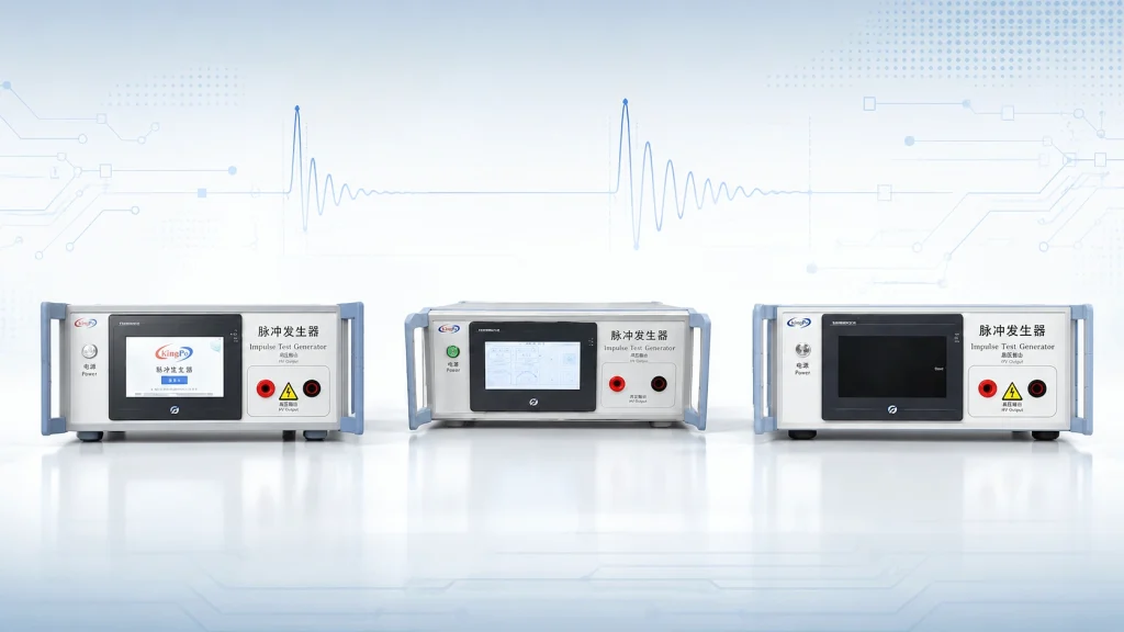 Beyond Peak Voltage: How to Select the Right Impulse Test Generator for IEC 62368-1 1 Three IEC 62368-1 impulse test generators for 10/700 μs, 1.2/50 μs, Figure D.2 and Annex D.3 testing